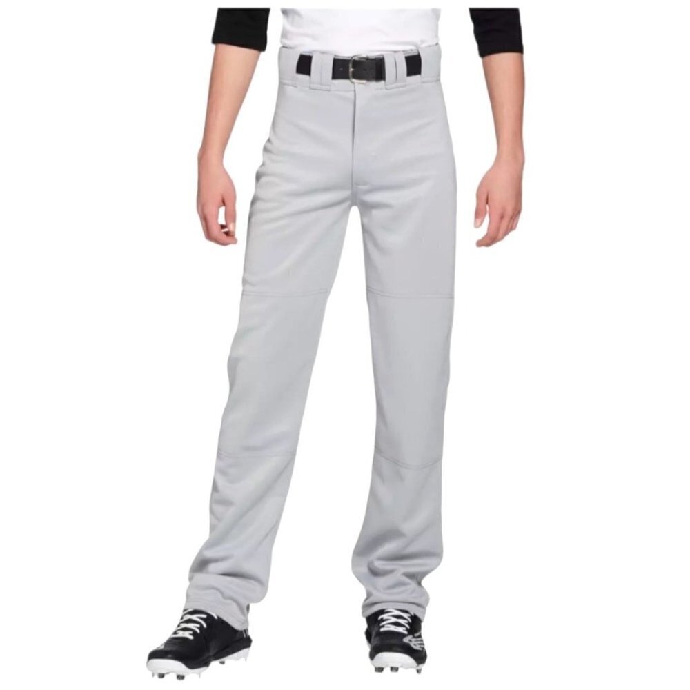 Mizuno Gray And Royal Blue Piped Pro Performance Straight Leg Baseball Pants S